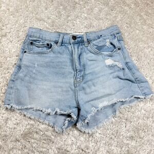 Abercrombie & Fitch Shorts Women's 0 25 High Rise Distressed Denim Frayed Hem